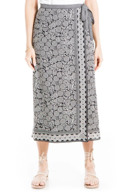MAX STUDIO Printed Wrap Skirt