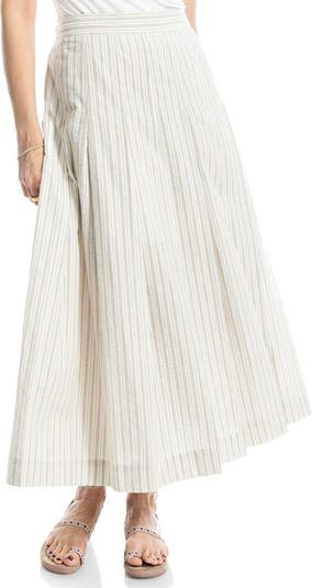 MAX Studio Box Pleated A-Line Skirt