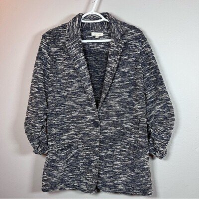 MAX Studio Classic Tweed Blazer in Gray