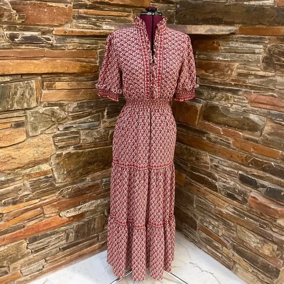 MAX Studio Crepe Tiered Maxi Dress