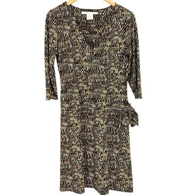 MAX Studio Floral Print Wrap Dress with Long Sleeves