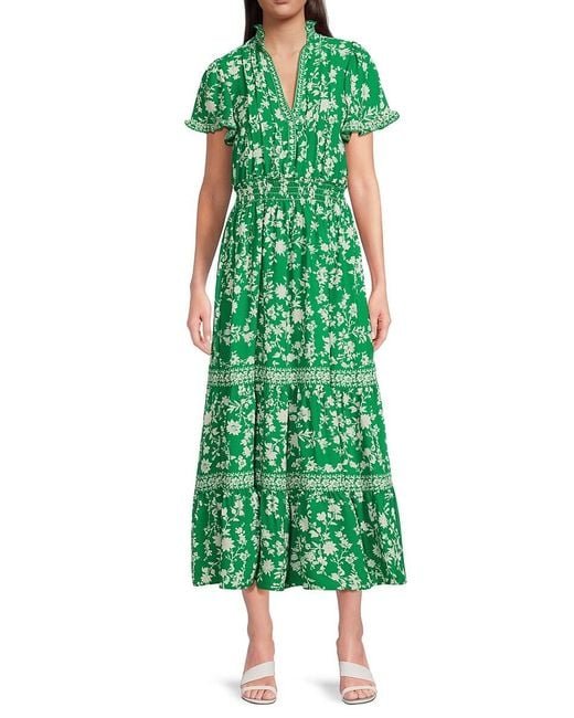MAX Studio Green Floral Print Dress