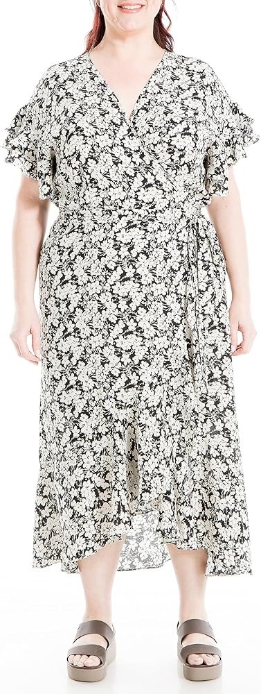 MAX Studio Plus Size Short Sleeve Floral Dress