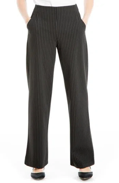 MAX Studio Ponte Knit Wide Leg Pants in Black