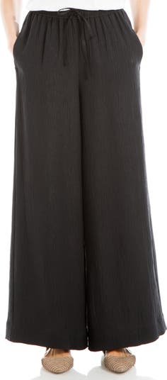 MAX Studio Wide Leg Linen Pants